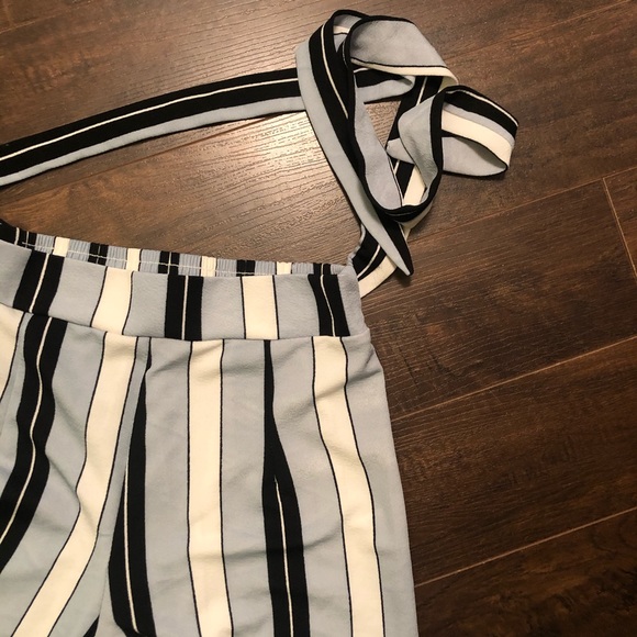 Striped trouser pants  - blue - Picture 2 of 4